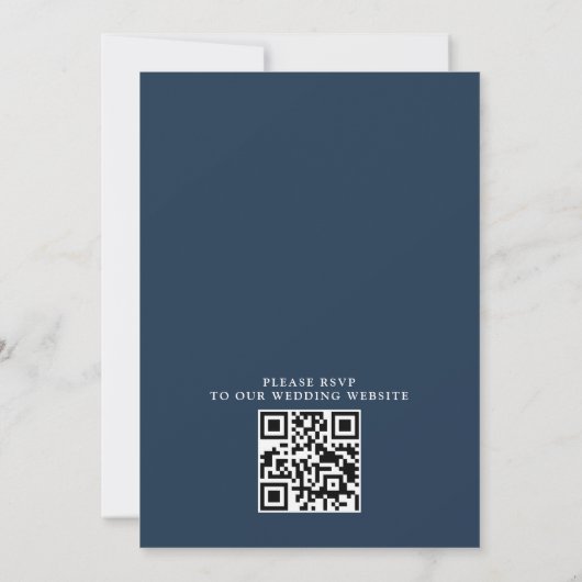 Invitation Simple Black and White Budget QR Code Wedding (Dos)