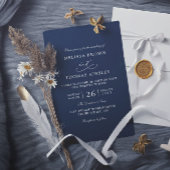 Invitation Simple Black and White Budget QR Code Wedding