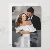 Invitation Simple Black and White Overlay Photo Wedding  (Dos)