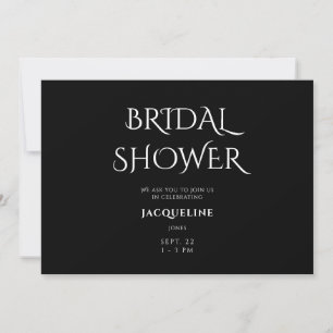 Invitation simple Black Bridal Shower