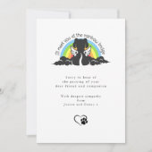 Invitation Simple Black Dog Rainbow Bridge Pet Sympathy Card (Devant)