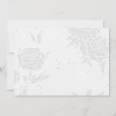 Invitation Simple Black Gold Copper Élégant Mariage floral (Dos)