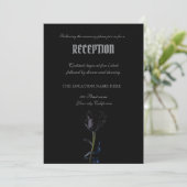 Invitation Simple Black Roses gothique (Debout devant)