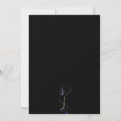 Invitation Simple Black Roses gothique RSVP (Dos)