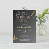 Invitation Simple Black Surprise Retraite Party en ligne (Debout devant)