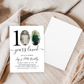 Invitation Simple Black & White 100th Birthday Party Photo