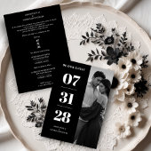 Invitation Simple Black & White Enchanting & Delicate Minimal