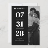 Invitation Simple Black & White Enchanting & Delicate Minimal (Devant)