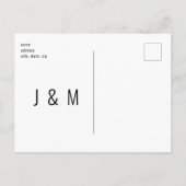 Invitation simple Black & White Engagement Party (Dos)
