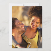 Invitation Simple Black White Hearts Script Mariage photo (Dos)