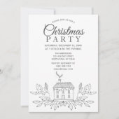 Invitation Simple Black White House (Devant)