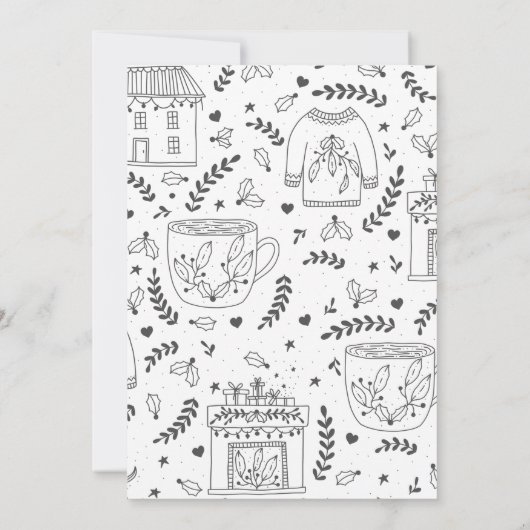 Invitation Simple Black White House (Dos)