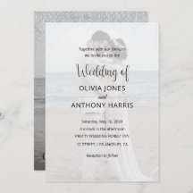 Simple Black & White Overlay Photo Wedding