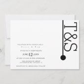 Invitation Simple Black White Typographie Line Bold Mariage (Devant)