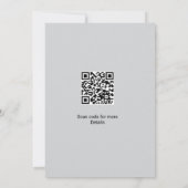 Invitation simple blanc noir classique edi bat mitzvah (Dos)