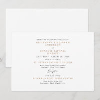 Simple Blanc & Or Aucun parent Mariage