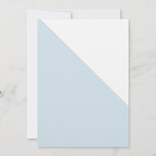 Invitation Simple Bleu Blanc Or Moderne Première communion (Dos)