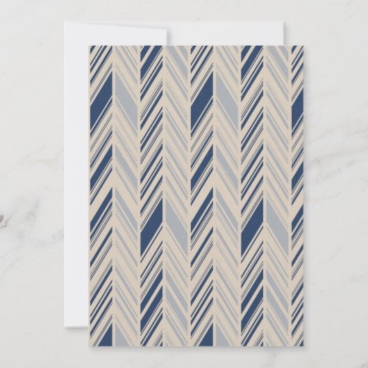 Invitation Simple Blue Chevron Birthday (Dos)