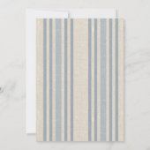 Invitation Simple Blue Striped Birthday (Dos)