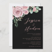 Invitation Simple Blush Elegance Mariage botanique (Devant)