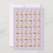 Invitation Simple Boba Bubble Lait Thé pourpre Anniversaire (Dos)
