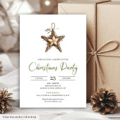 Invitation Simple Bohemian Watercolor Pine Wreath Christmas