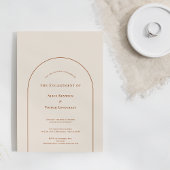 Invitation Simple Boho Arch Ivory Engagement