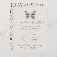 Simple Boho Butterfly Bourgogne et Mariage Taupe