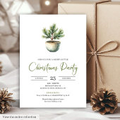 Invitation Simple Boho Couleurs Neutres Dîner de Noël Rustiqu