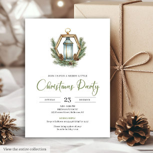 Invitation Simple Boho Couleurs Neutres Dîner de Noël Rustiqu