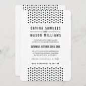 Invitation SIMPLE BOHO MARIAGE triangle moderne motif noir (Devant / Derrière)