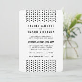 Invitation SIMPLE BOHO MARIAGE triangle moderne motif noir (Debout devant)