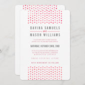 Invitation SIMPLE BOHO MARIAGE triangle moderne motif rose (Devant / Derrière)