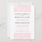 Invitation SIMPLE BOHO MARIAGE triangle moderne motif rose (Devant)