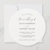 Invitation Simple Boho Navy Mariage Abstrait Aquarelle (Devant)