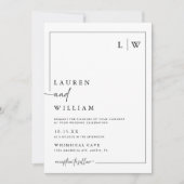 Invitation Simple Boho Script Photo Qr Code Mariage (Devant)