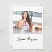 Invitation Simple Bonjour Quarante fête d'anniversaire 40e an (Dos)