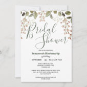 Invitation Simple bordure florale pastel pour douche de maria (Devant)