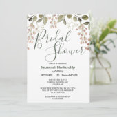 Invitation Simple bordure florale pastel pour douche de maria (Debout devant)