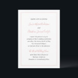 Invitation Simple Bordure Formelle Blush Rose Élégant Mariage<br><div class="desc">Faire-part de mariage simple avec vos noms et votre lieu dans un élégant script rose vif avec vos détails de l'événement entouré d'une bordure rose vif. Un faire-part de mariage de style traditionnel,  parfait pour un mariage formel au printemps ou en été.</div>