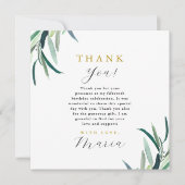 Invitation Simple Botanique 15ème anniversaire Merci photo (Devant)