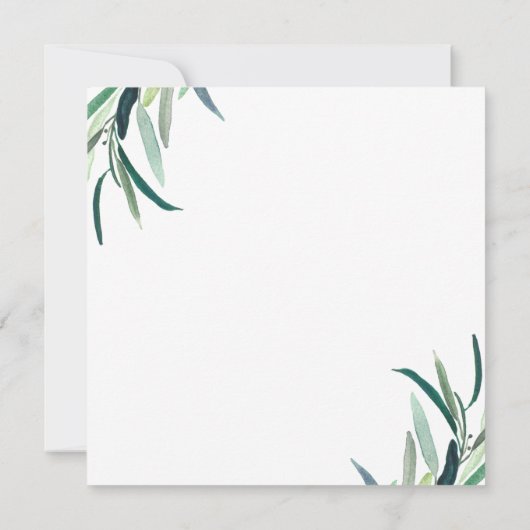 Invitation Simple Botanique avec Demande de Parrain  (Dos)