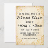 Invitation simple botanique et rustique dîner de répétition (Devant / Derrière)
