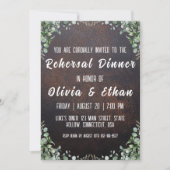 Invitation simple botanique et rustique dîner de répétition (Devant)