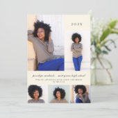 Invitation Simple Botanique Photo Collage Partie de graduatio (Debout devant)