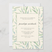 Invitation Simple Botanique Photo Collage Partie de graduatio (Dos)