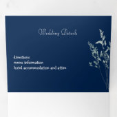 Invitation simple botanique pliée en trois lettres (Intérieur en premier)