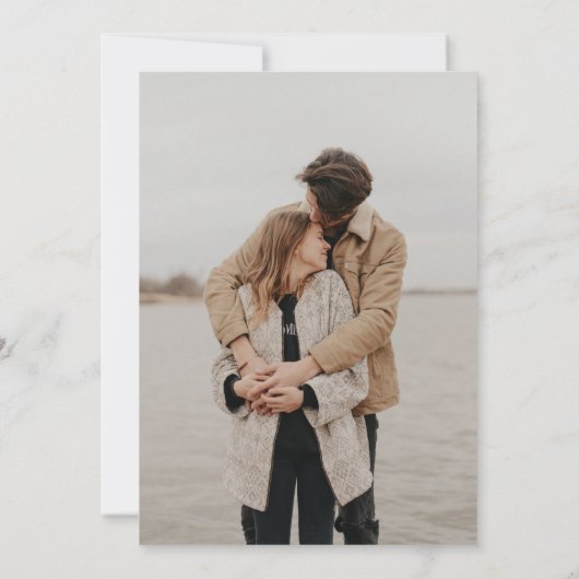 Invitation Simple Botanique Stem Green Wedding Enregistrer la (Dos)