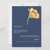 Invitation Simple Bouquet de tournesol Fête des mariées marin (Dos)
