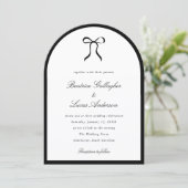 Invitation Simple Bow Classic Wedding (Debout devant)